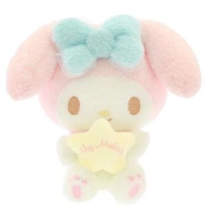 NWT Sanrio Glow in Dark My Melody Fluffy Pastel Plush Toy